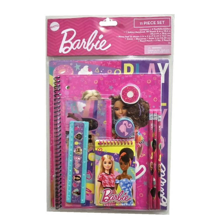 Barbie school supplies set hotsell