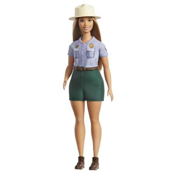 Barbie 12-In Blonde Curvy Park Ranger Doll With Ranger Outfit & Straw Hat