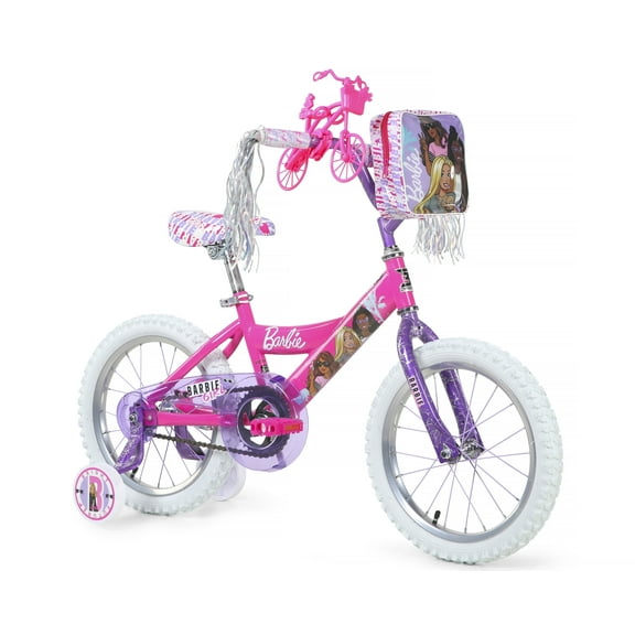 Barbie 16-inch Girls' Bike By Dynacraft for Kids Ages 5-7 Years - Fun and Stylish Design, Sturdy and Durable, Perfect for Kids Learning to Ride, Easy to Assemble, Ideal for Young Riders