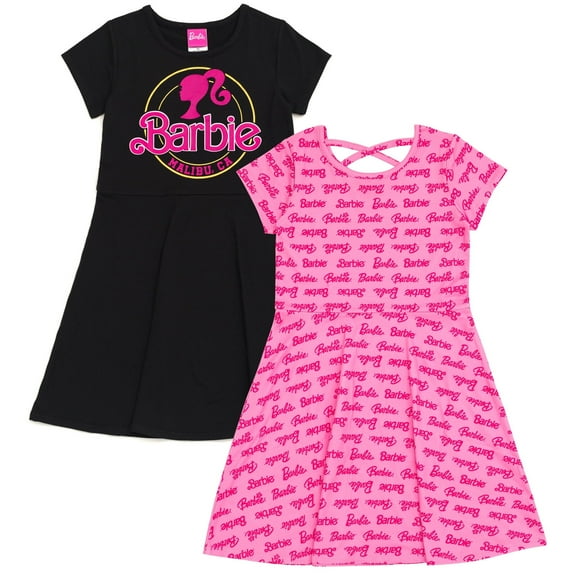 Barbie 2 Pack Skater Dresses Logo Little Kid to Big