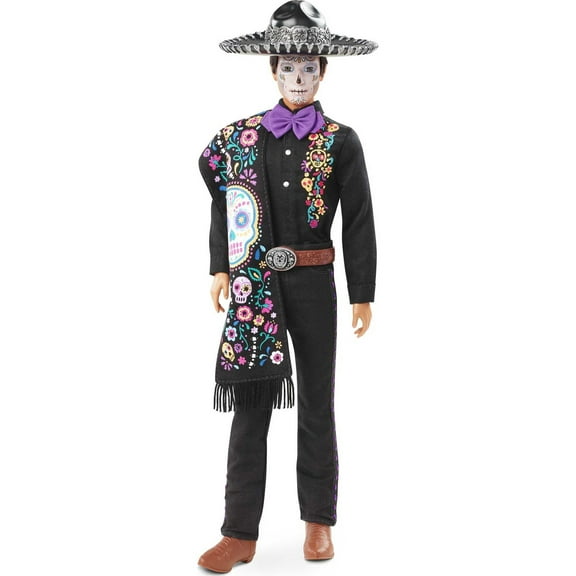 Barbie 2021 Dia De Muertos 2021 Ken Doll (12-in) Wearing Embroidered Shirt & Serape