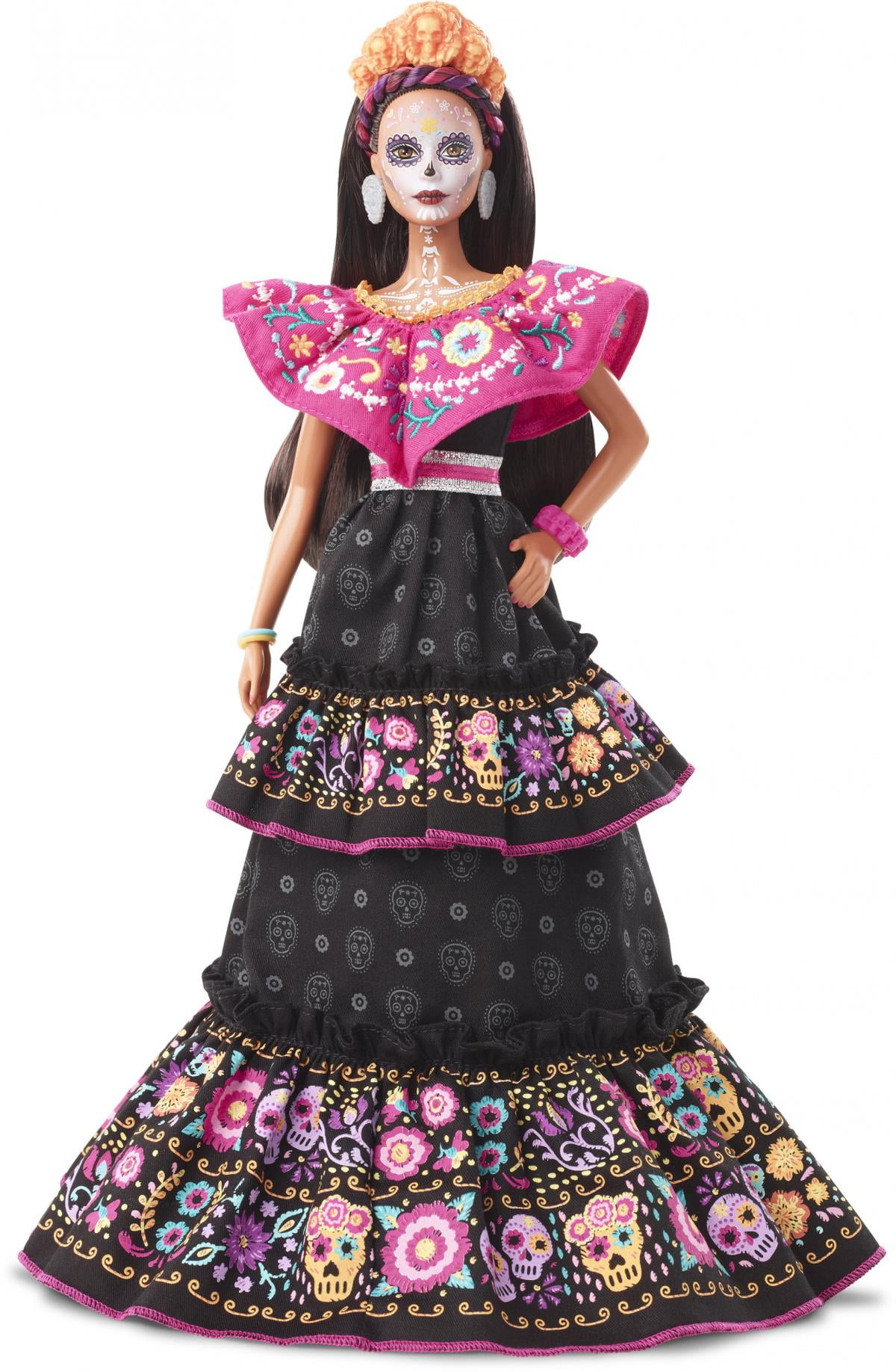 DressBarbie deals 2021 Dia De Muertos Doll (11.5-In) Wearing Embroidered