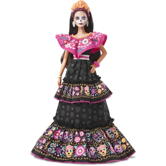 Barbie 2021 Dia De Muertos Doll (11.5-in) Wearing Embroidered Dress & Calavera Face Paint