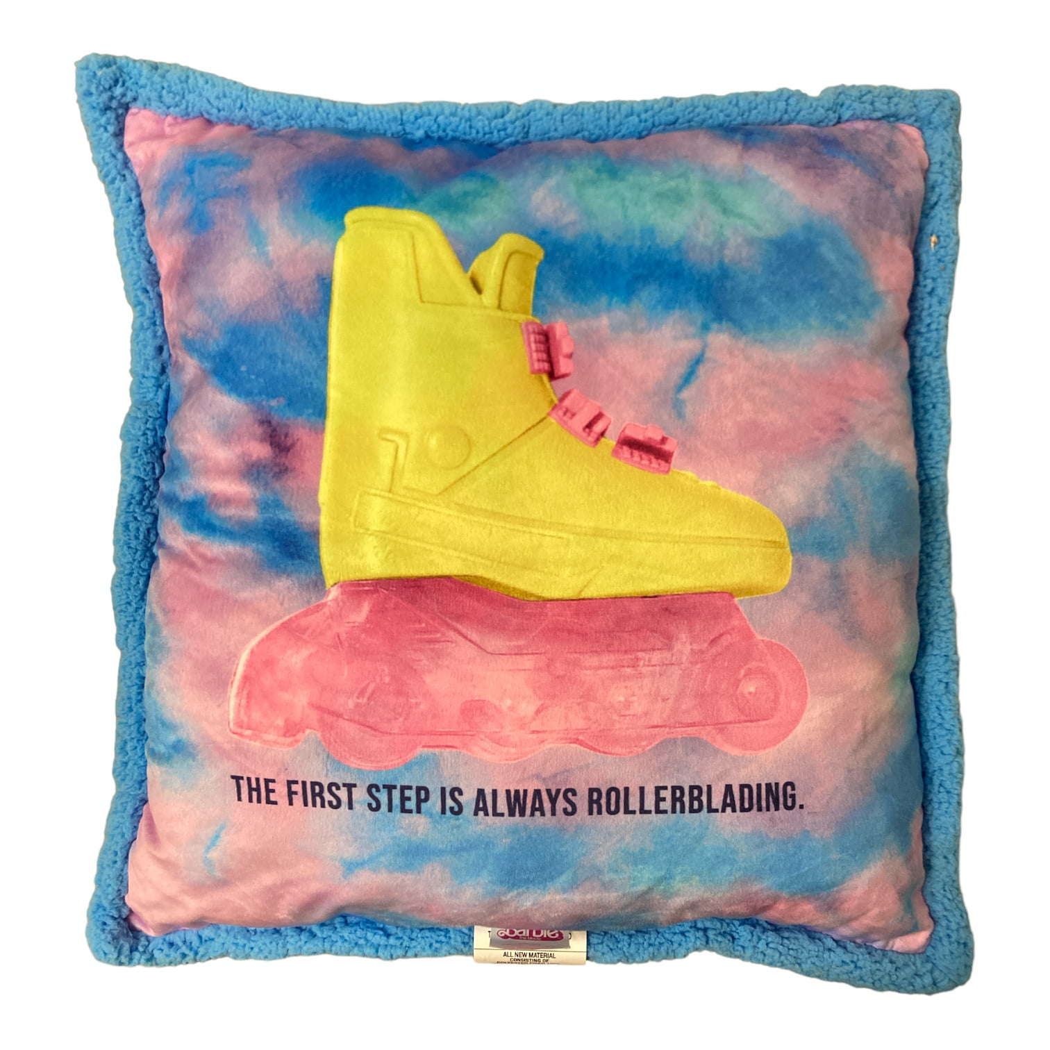 Barbie 22" x 22" Multicolor Velvet and Sherpa Decorative Pillow
