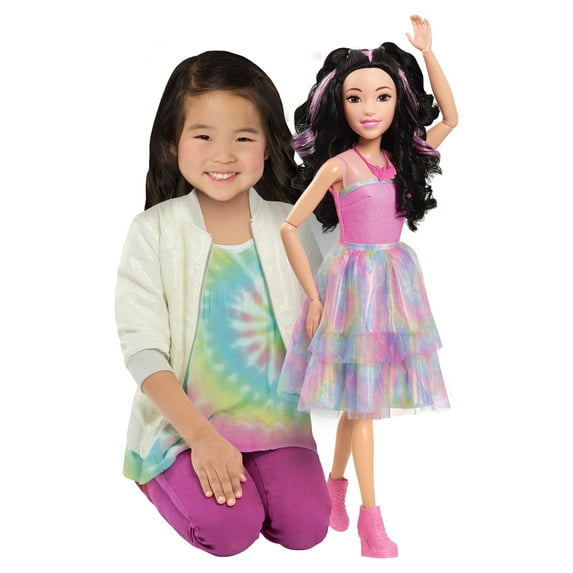 Barbie 28-Inch Tie Dye Style Best Fashion Friend, Black Hair, Kids Toys for Ages 3 Up, Gifts and Presents