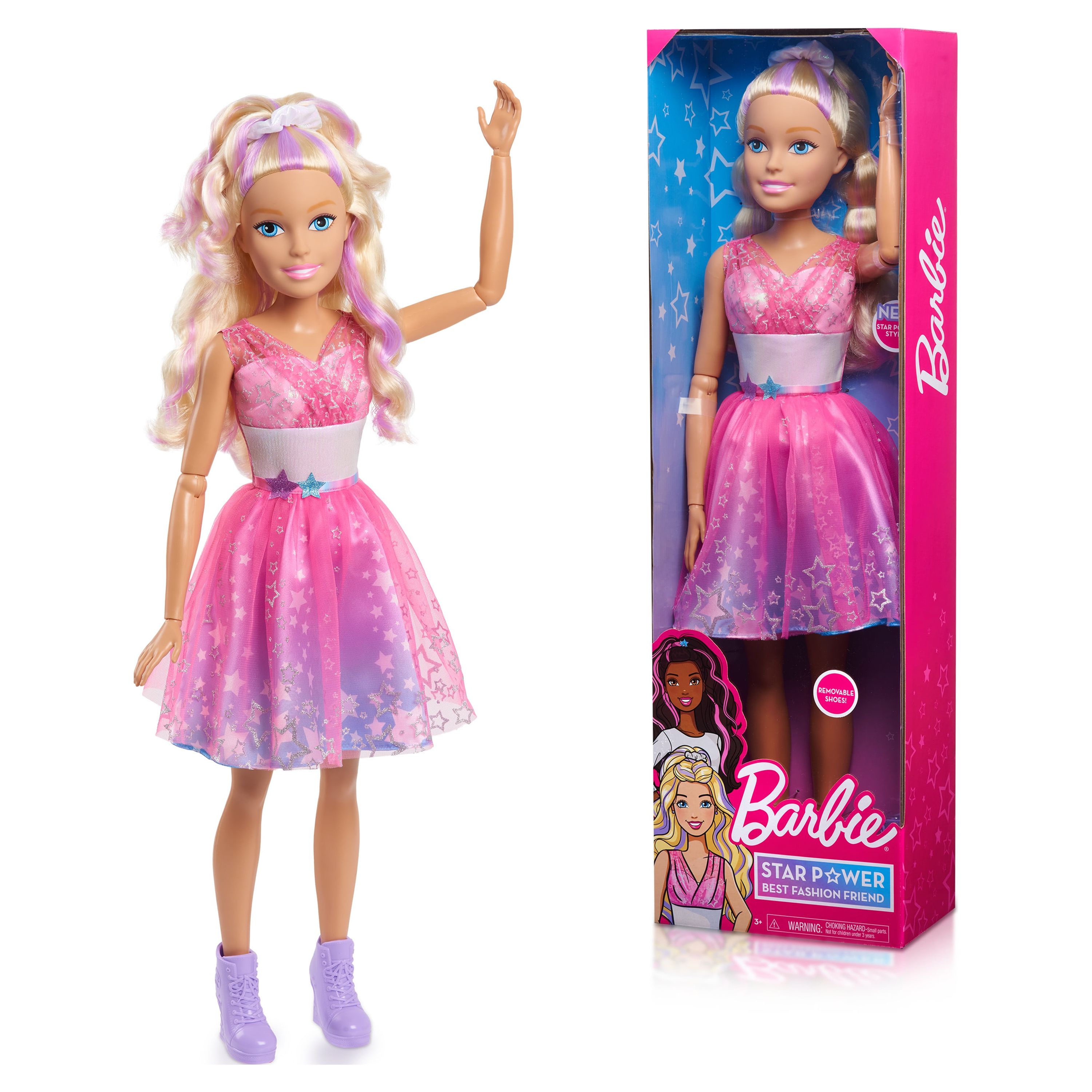 Barbie 28 inch Best Fashion Friend Star Power Doll, Blonde Hair, Kids ...