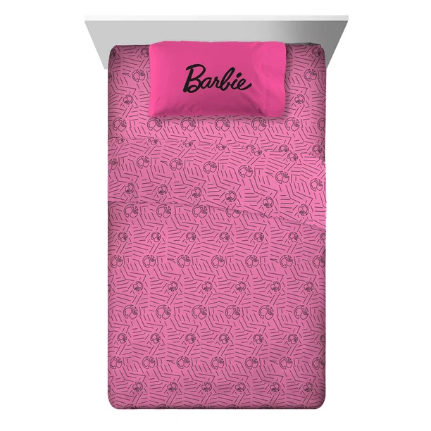 Barbie 3 Piece Twin Sheet Set