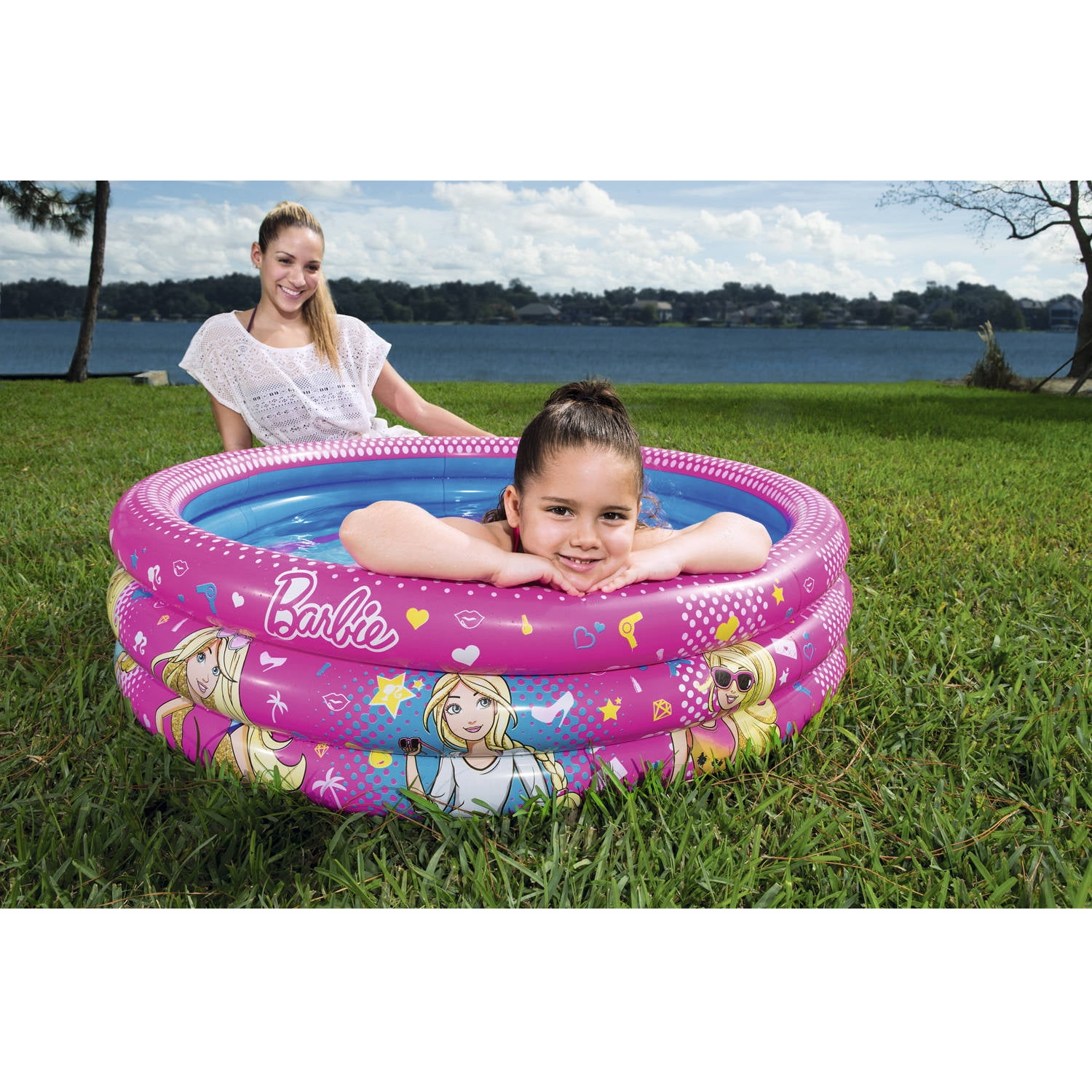 Barbie 3 Ring Inflatable Play Pool