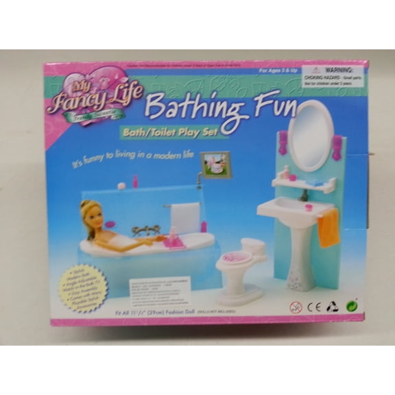 Gloria My Fancy Life Bathing Fun Barbie Doll Accessories, 6 Pieces