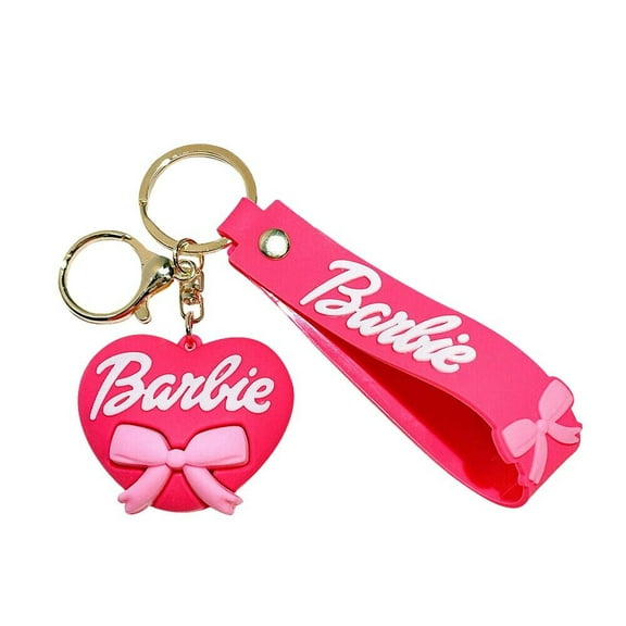 Barbie 3D Silicone Heart Keychain Keyring