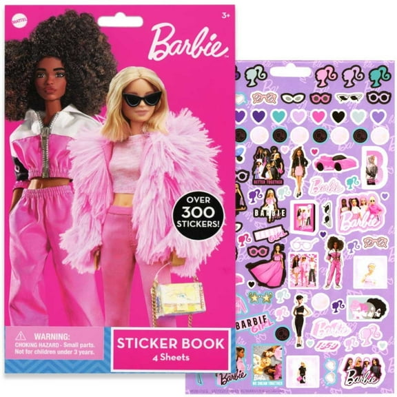 Barbie 4 Sheet Sticker Book with Over 300 Stickers