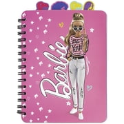 Inkology 4 Tab Journal Barbie - 160 Dot Pages, Fashion Themed Spiral Notebook, 4 Stylish Character Dividers, Writing-Notes-Dreams-Doodles, Kids 3+