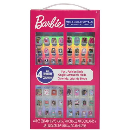 Barbie 48pk Press on Nails in Box