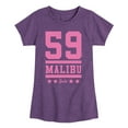 thumbnail image 1 of Barbie - 59 Malibu Barbie  - Girls Fitted Short Sleeve Graphic T-Shirt, 1 of 5