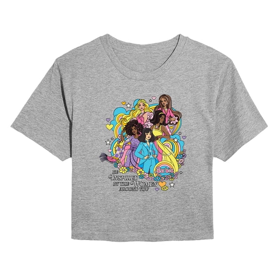 Barbie - 70s Barbies - Juniors Cropped Graphic T-Shirt
