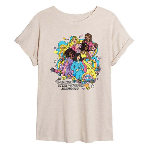 Barbie - 70s Barbies - Juniors Oversized Graphic T-Shirt