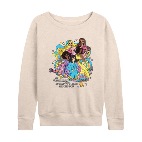 Barbie - 70s Barbies - Women's French Terry Long Sleeve Pullover