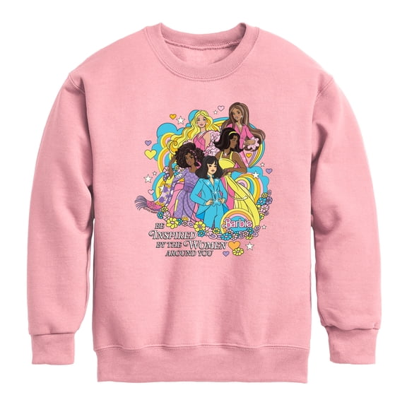 Barbie - 70s Barbies - Youth Boys Crew Fleece Sweatshirt