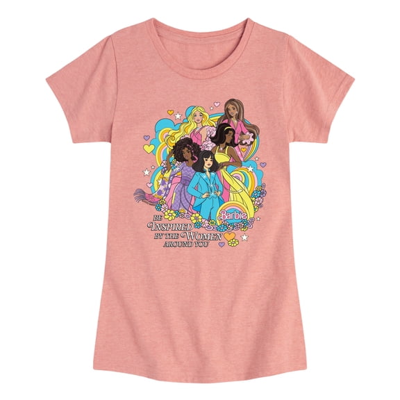 Barbie - 70s Barbies - Youth Girls Fitted Short Sleeve T-Shirt