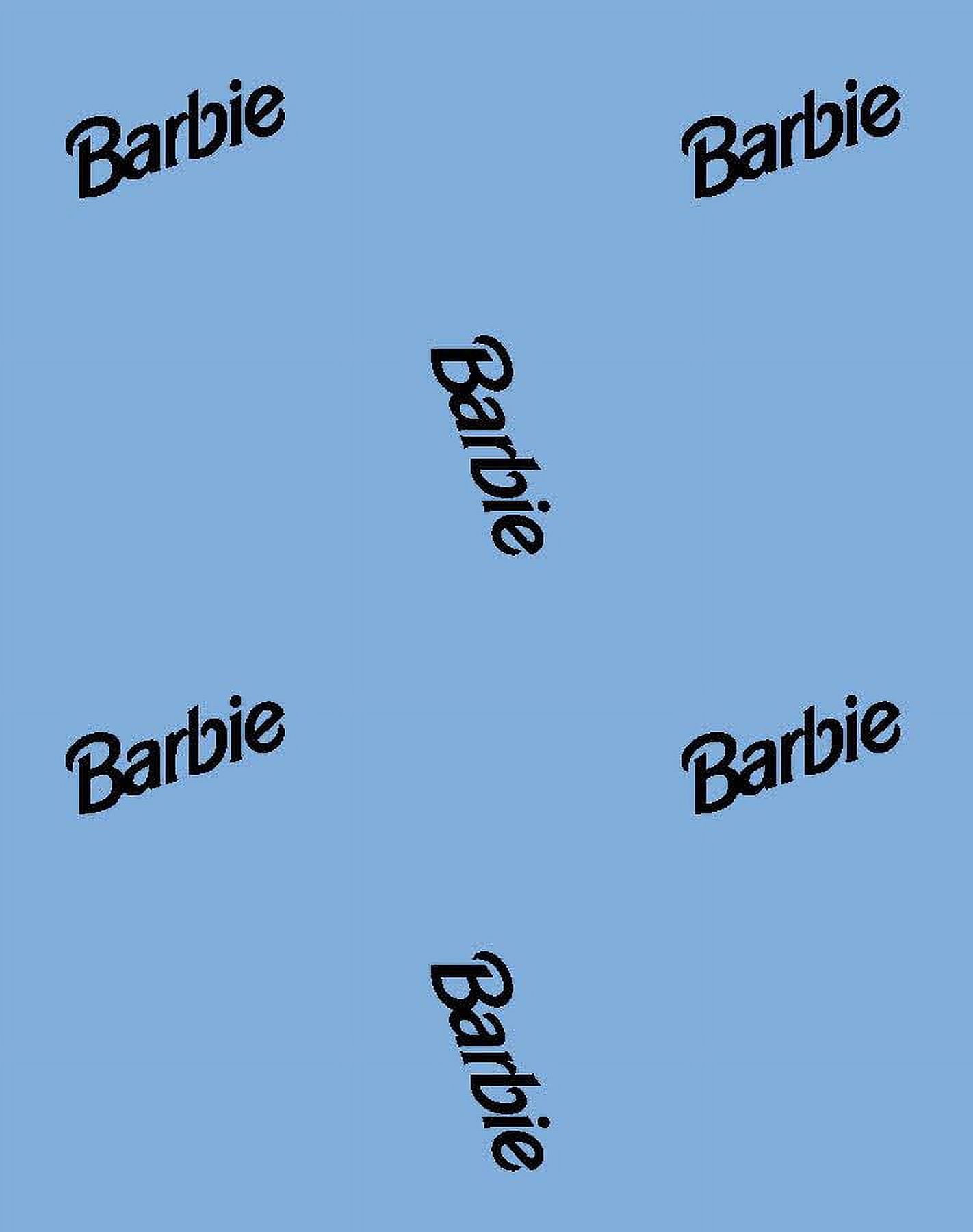 Barbie 90s Logo Removable Vinyl Wallpaper by Barbie - Denim