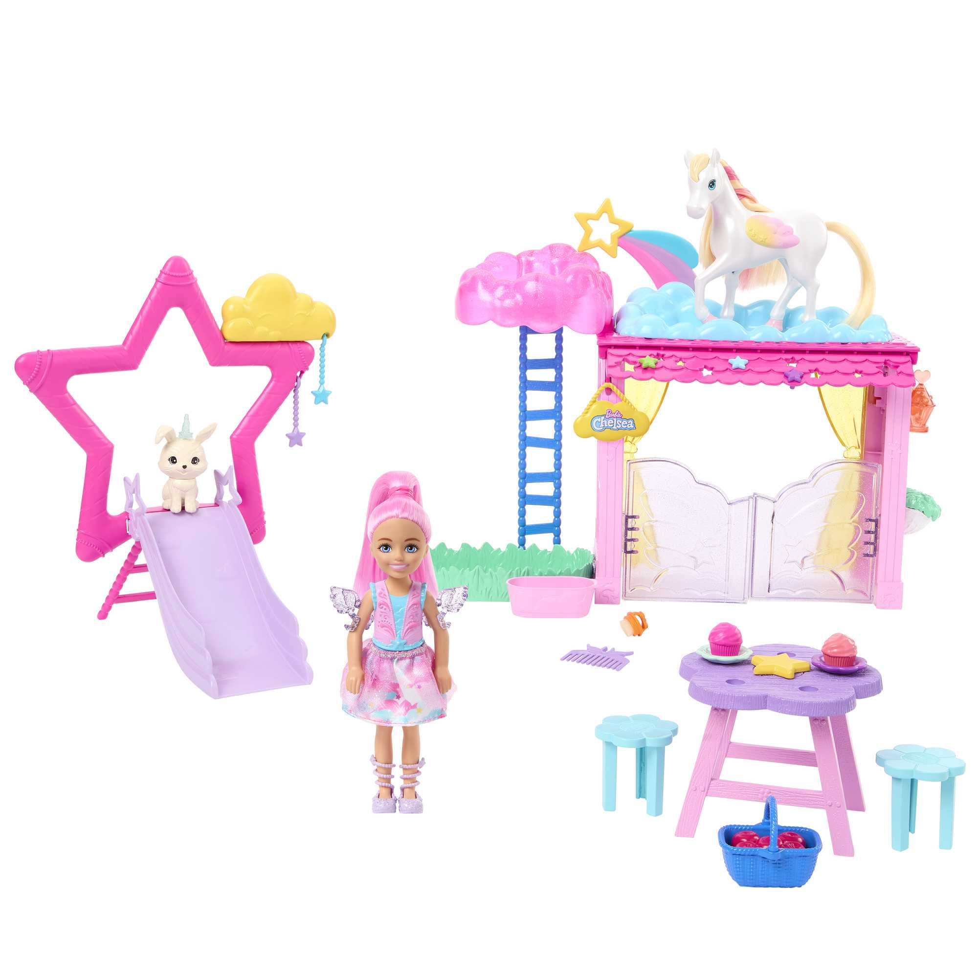 Barbie A Touch of Magic Chelsea Doll Playset with Baby Pegasus, Winged Horse Toys