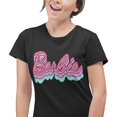 thumbnail image 1 of Barbie Abstract Logo Mens and Womens Short Sleeve T-Shirt (Black, S-XXL), 1 of 6