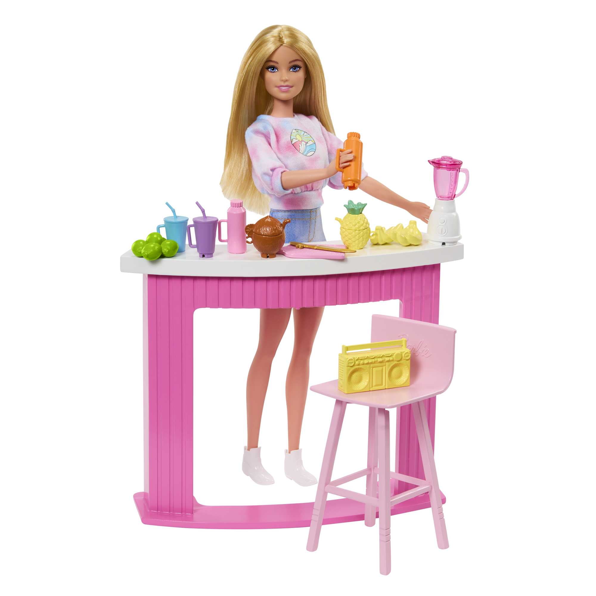 Barbie Accessories, Doll House Furniture and Decor, Poolside Smoothie Bar Story Starter, Multicolor