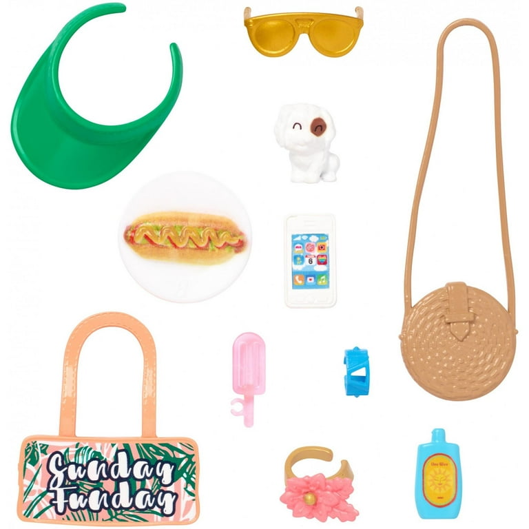 Barbie Accessories Travel Pack With 11 Storytelling Pieces For