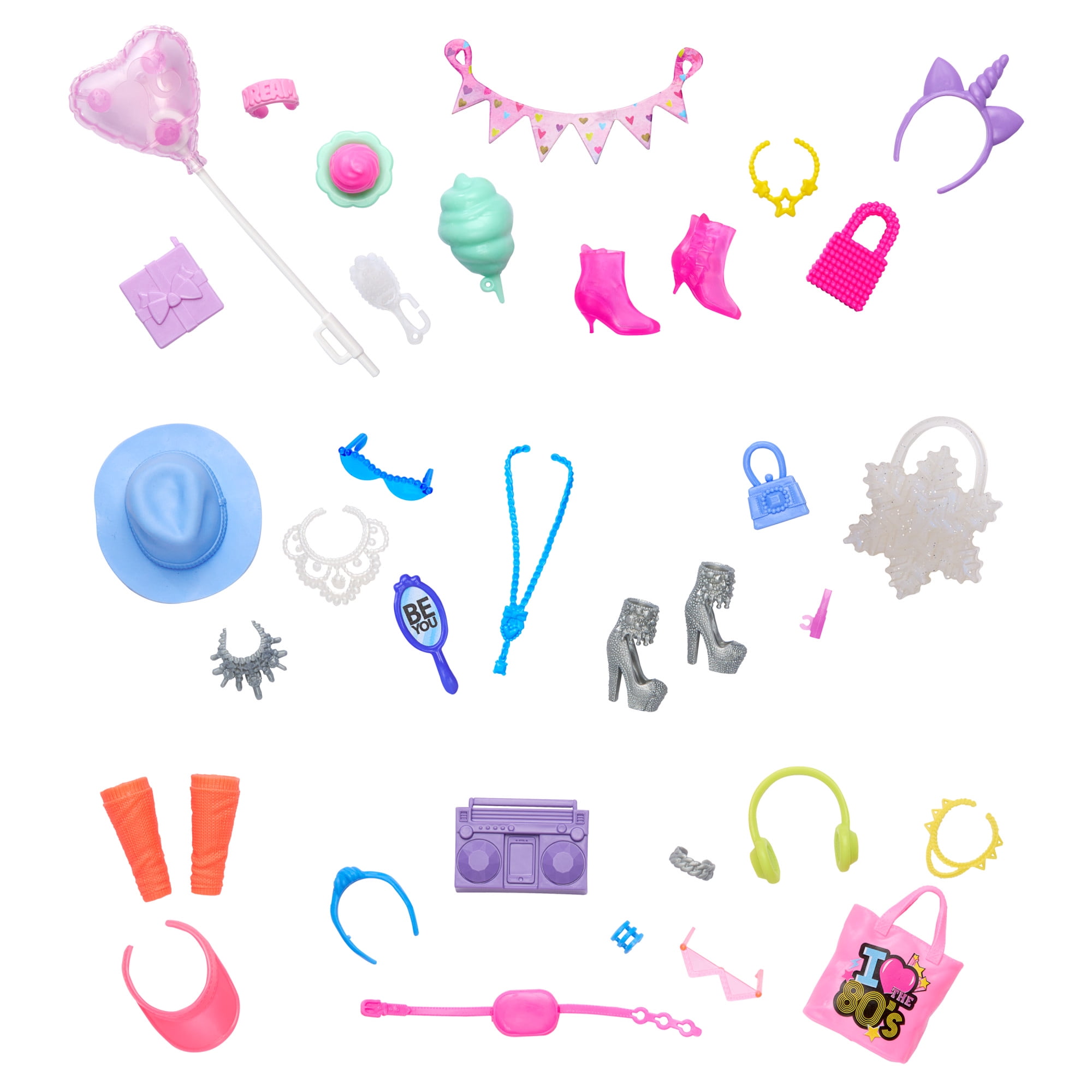 Chariot De Shopping Barbie – 50 Cm – Accessoires Fruits Et Aliments Inclus – Dès 3 Ans