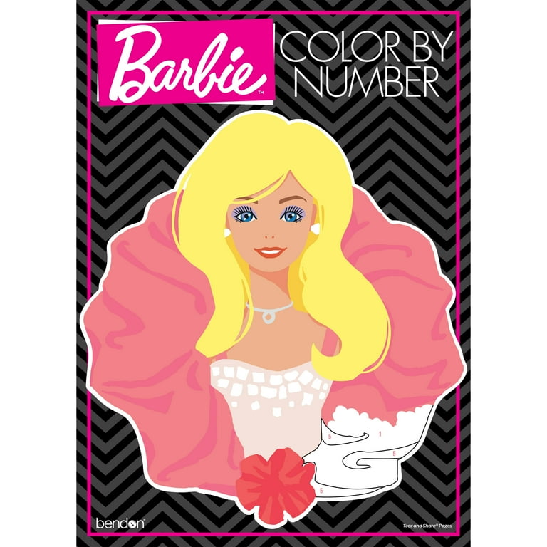 Barbie Advanced Color By Number Activity Book, 48 Pages