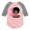 thumbnail image 1 of Barbie - Afro & Hoops - Pretty Barbie - Toddler And Youth Girls Raglan Graphic T-Shirt, 1 of 3