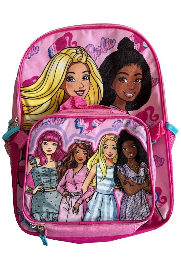 Age 5 Plus Backpack Lunch Bag, Pink, 2-Piece