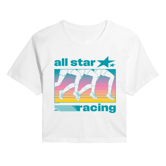 Barbie - All Star Ken Running - Juniors Cropped Graphic T-Shirt
