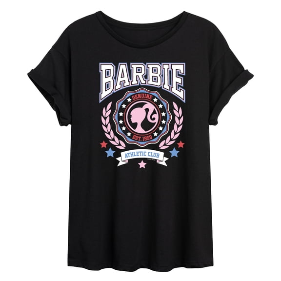 Barbie - Americana Collegiate - Juniors Oversized Graphic T-Shirt