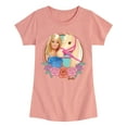 thumbnail image 1 of Barbie - And Horse Photo - Toddler And Youth Girls Fitted Short Sleeve Graphic T-Shirt, 1 of 4