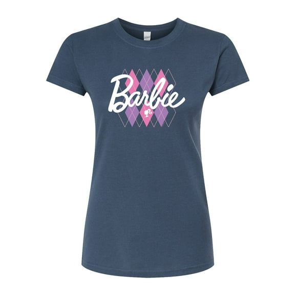 Barbie - Argyle - Juniors Fitted Graphic T-Shirt