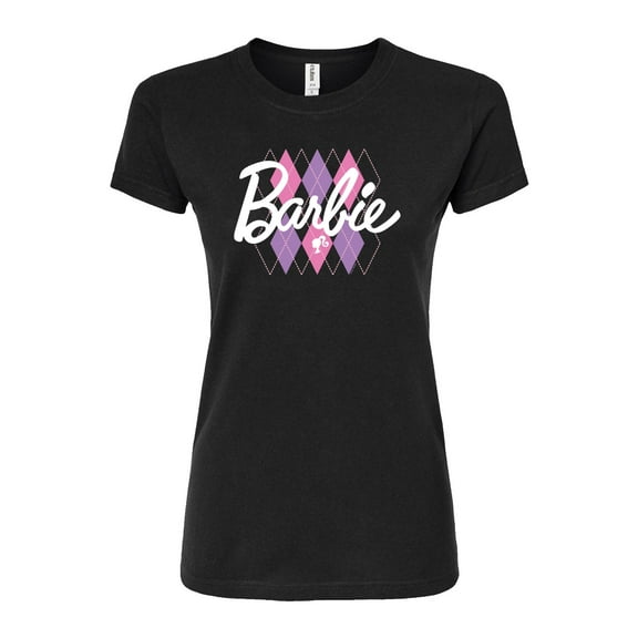 Barbie - Argyle - Juniors Fitted Graphic T-Shirt