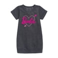 thumbnail image 1 of Barbie - Arrow Heart Logo - Toddler And Youth Girls Fleece Dress, 1 of 4