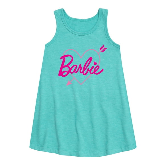 Barbie - Arrow Heart Logo - Toddler and Youth Girls A-line Dress