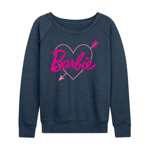 Barbie -  Arrow Heart Logo - Women's Lightweight French Terry Long Sleeve Shirt