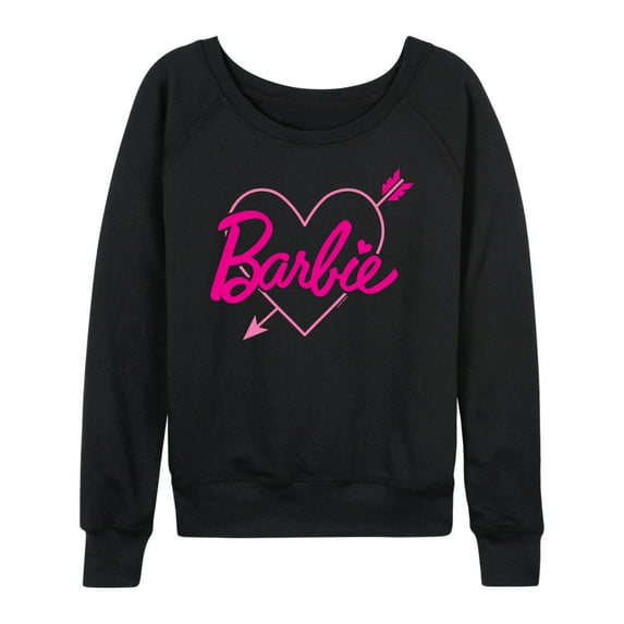 Barbie - Arrow Heart Logo - Women's Lightweight French Terry Long Sleeve Shirt