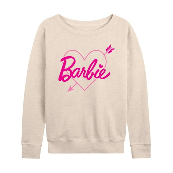 Barbie -  Arrow Heart Logo - Women's Lightweight French Terry Long Sleeve Shirt