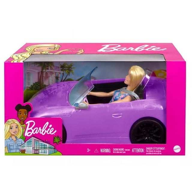 Barbie Ave. Doll & Convertible Purple Car - Walmart.com