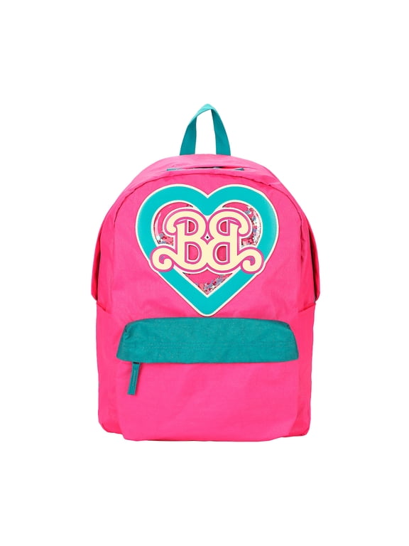 Barbie BB Heart Womens Laptop Backpack, 17-Inch, Pink