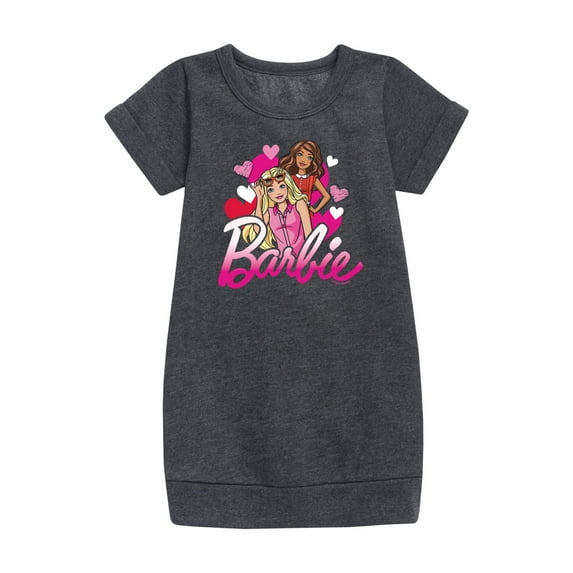 Barbie - BFF Hearts - Toddler And Youth Girls Fleece Dress