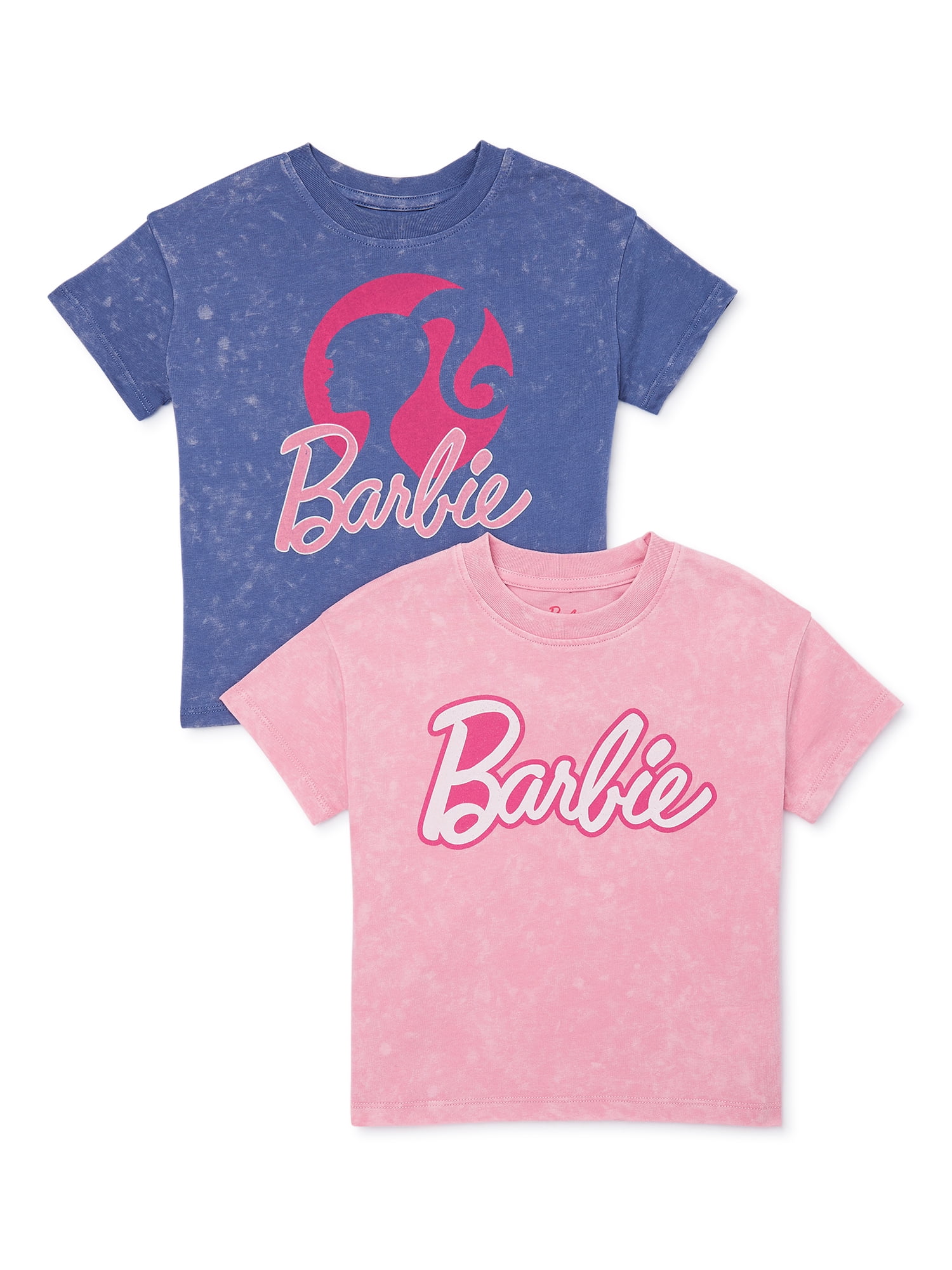 Barbie Baby and Toddler Girls Graphic Tee, 2-Pack, Sizes 12M-5T