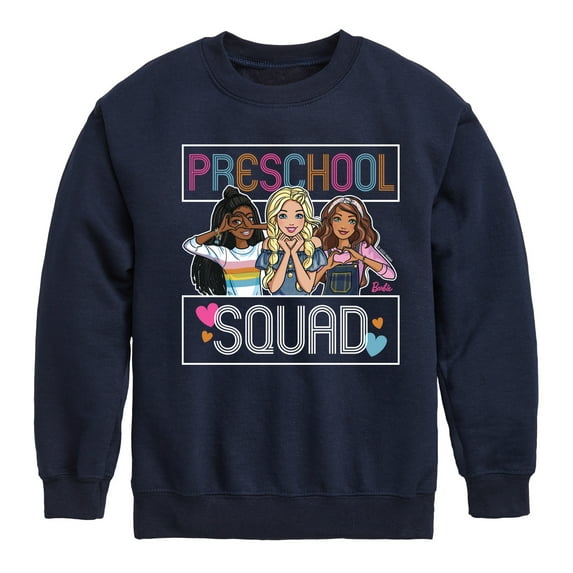Barbie - Back To School - Preschool Squad - Toddler And Youth Crewneck Fleece Sweatshirt