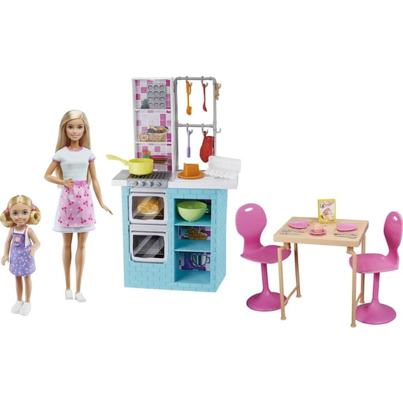 Barbie Baking Kitchen Dolls and Accessories Playset