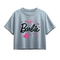 thumbnail image 1 of Barbie - Ballerina Barbie Logo  - Youth Girl Short Sleeve Boxy Tee, 1 of 4