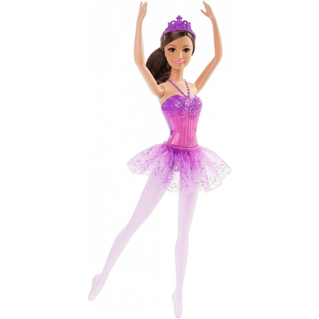 Barbie Ballerina Doll with Removable Purple Tutu & Tiara
